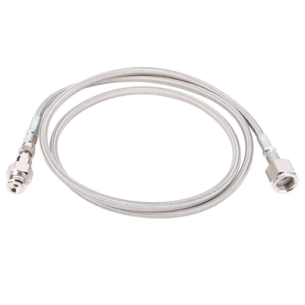 Tubo Flessibile Ad Alta Pressione CO2, Kit Adattatore Intrecciato in Acciaio Inossidabile 1,8 M con Lucidatura Superficie di Placcatura e Resistente Alla Ruggine in Uso, per
