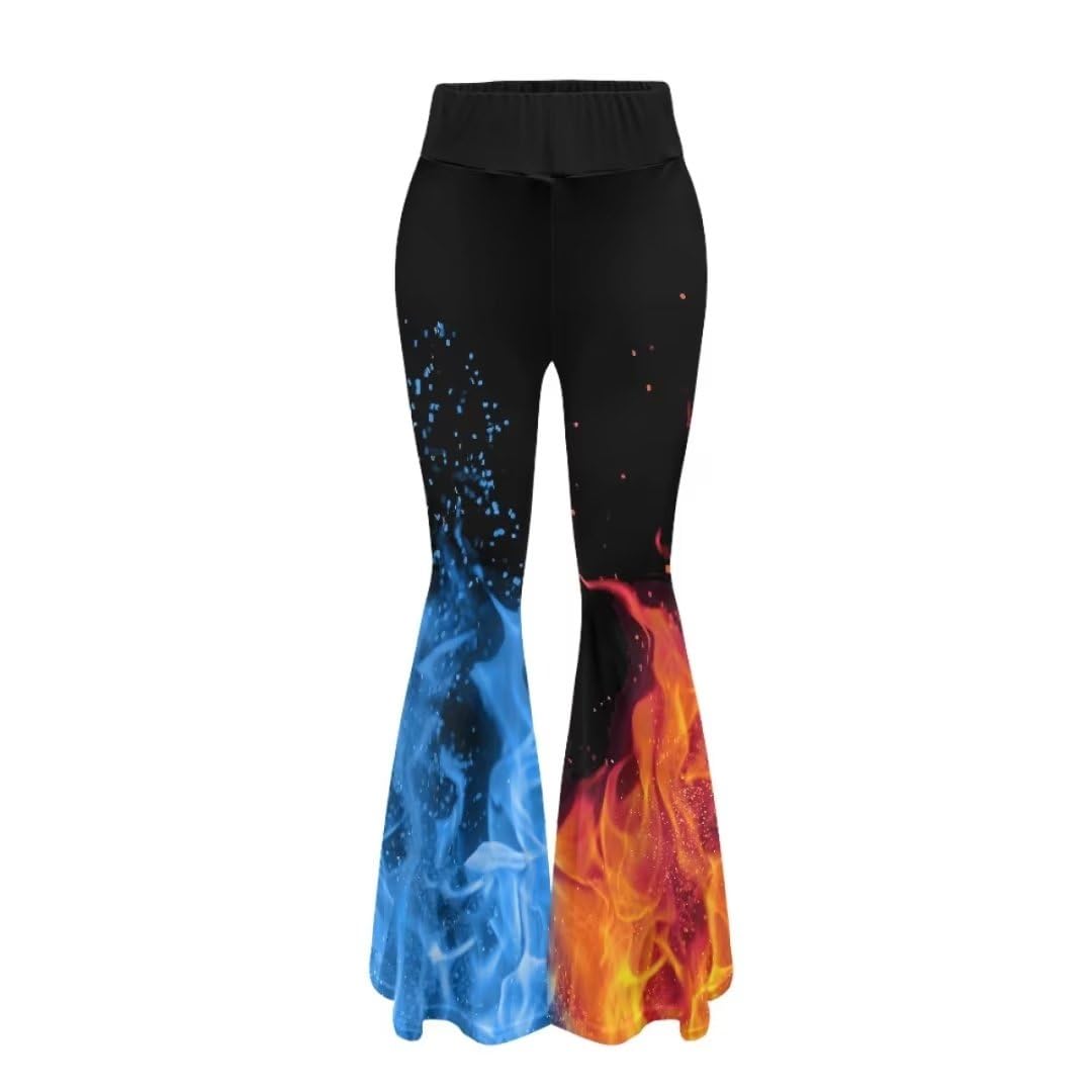 Youngerbaby High Waisted Yoga Pants for Women Tummy Control Workout Athletic Flare Leggings 4 Way Stretch