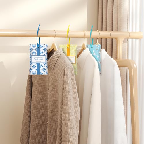SCENTORINI Duftsäckchen, 16 Stück, Baumwolle, Leinen, Eukalyptus Salbei, Vanille Duftsachets für Kleiderschrank, Schubladen, Schränke, Raumduft, Beseitigung von Gerüchen