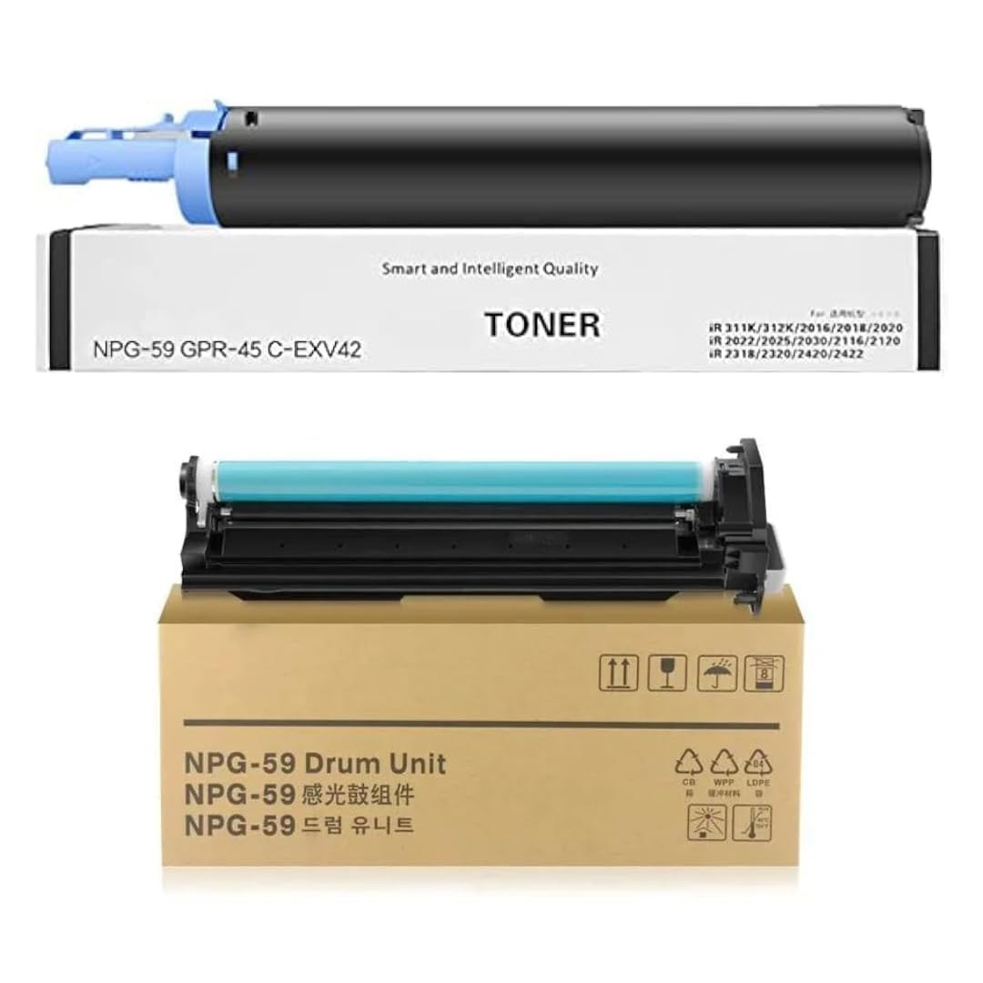 NPG-59 Toner Cartridge + Imaging Drum Unit Combo Pack Compatible for Canon imageRUNNER IR 2002 / 2002N / 2002L / 2002G / 2004 / 2004N – Black Toner + Drum Set | High Yield-image-6