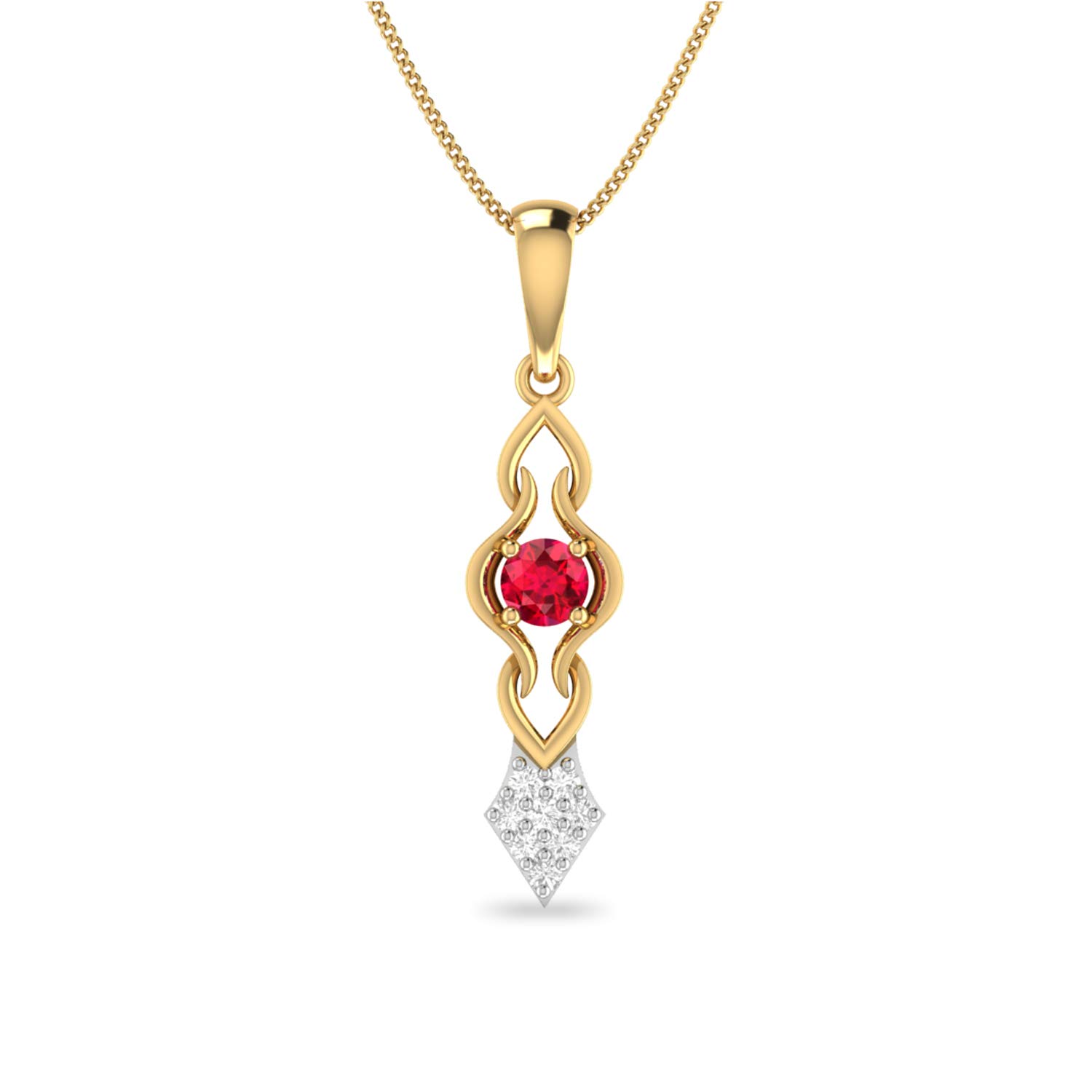 PC Jeweller The Daric 22 KT Yellow Gold Pendant