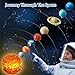 Solar System Building Sets with Light - Rotatable Space Exploration Building Toys with 9 Planets & Rocket Sets Science Astronomy Educational Gifts for Boys Girls Age 6+ Years Old Kids(775 PCS)