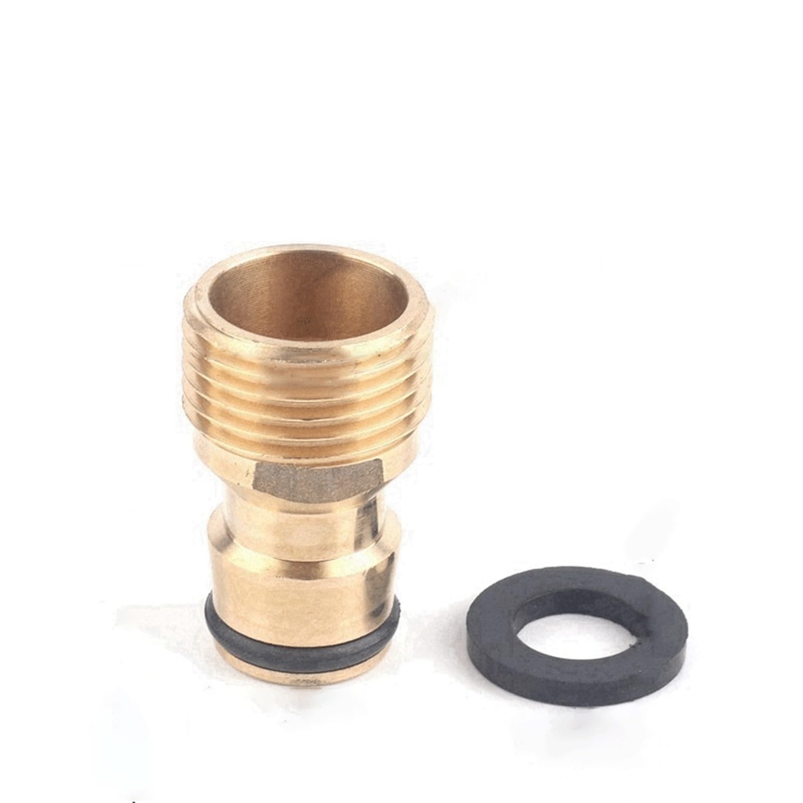 Qinlu-Brass Connector Hose Fitting 2pcs Brass Garden Water Connectors Hose Connector Kitchen Water Tap Adaptor Car Wash Water Gun Fast Joints Fittings, corrosion resistance(M18 Male)