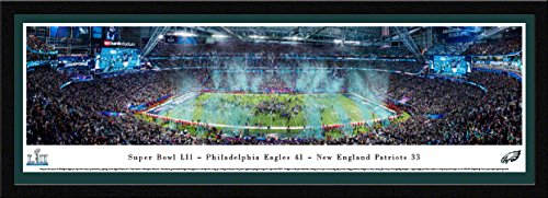 Super Bowl 2018 Champions - Philadelphia Eagles - 42x15.5-inch Single Mat, Select Framed Picture by Blakeway Panoramas