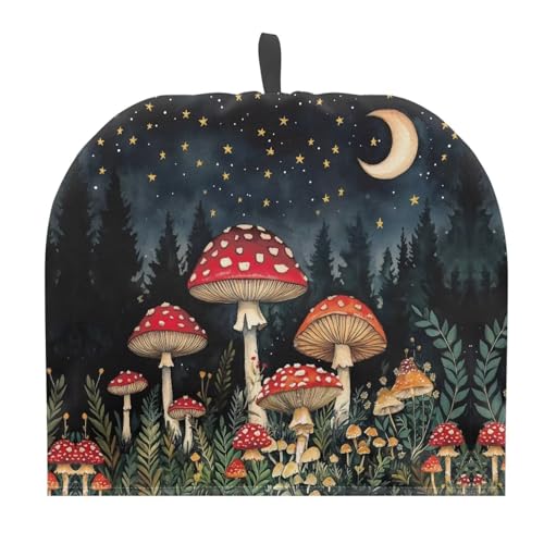 Image of Mushroom Print Tea Cozy Creative Insulated Tea Cosy Extra Thick Home Kitchen Decoration Creative Gifts Dust Teapot Cover Kitchen Accessories for Travel