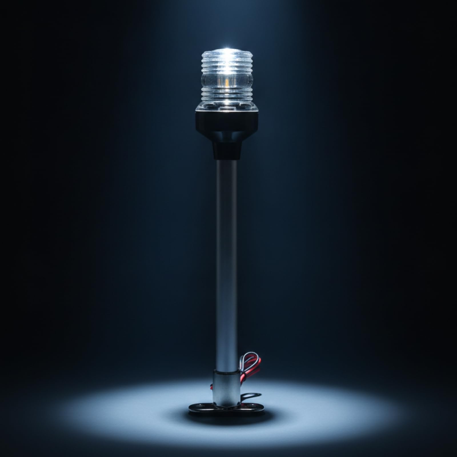 Luz Navegación Marina con Tubo Soporte LED para Navegadores, s, Yates, White A