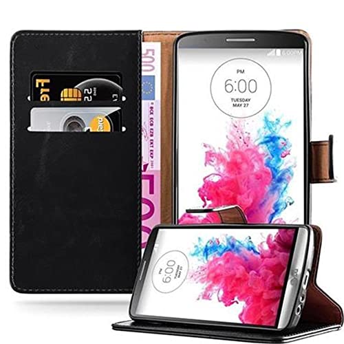 Cadorabo Funda Libro para LG G3 en Negro Grafito   Cubierta Proteccíon con Cierre Magnético, Tarjetero y Función de Suporte   Etui Case Cover Carcasa