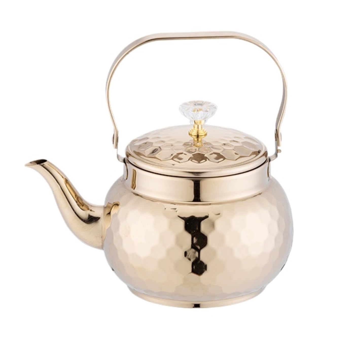 Tetera Tipo Cocinas Tetera De Acero Inoxidable Con Infusor For Inducción, Gas Y Restaurante Calentar Agua Té(Gold,1.5L)