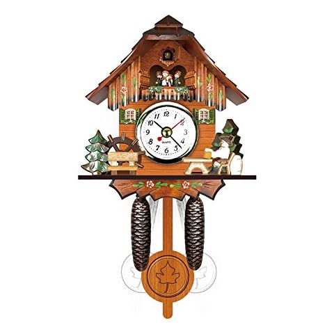 Reloj de pared de cuco de madera Gelentea 2020 Cover