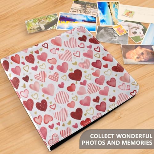Álbum de Fotos Scrapbook Adhesivo DIY FLildon 40 Páginas 11.8 x 11.2 Pulgadas Corazón miniatura 5