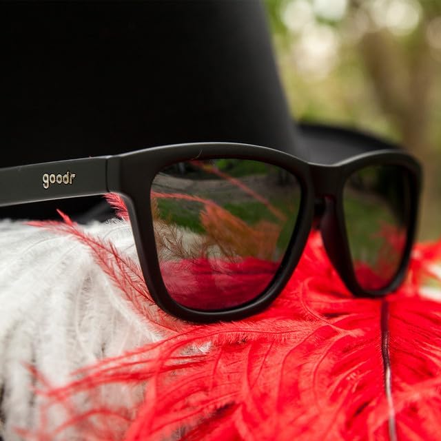 goodr Ron's Smoke and Mirrors Polarized Sunglasses, Limited Edition, Medium Sized (OG), Black Solid Frame with Silver Mirrored Reflective Lenses, UV400 Protection, No Slip, No Bounce - Image 5