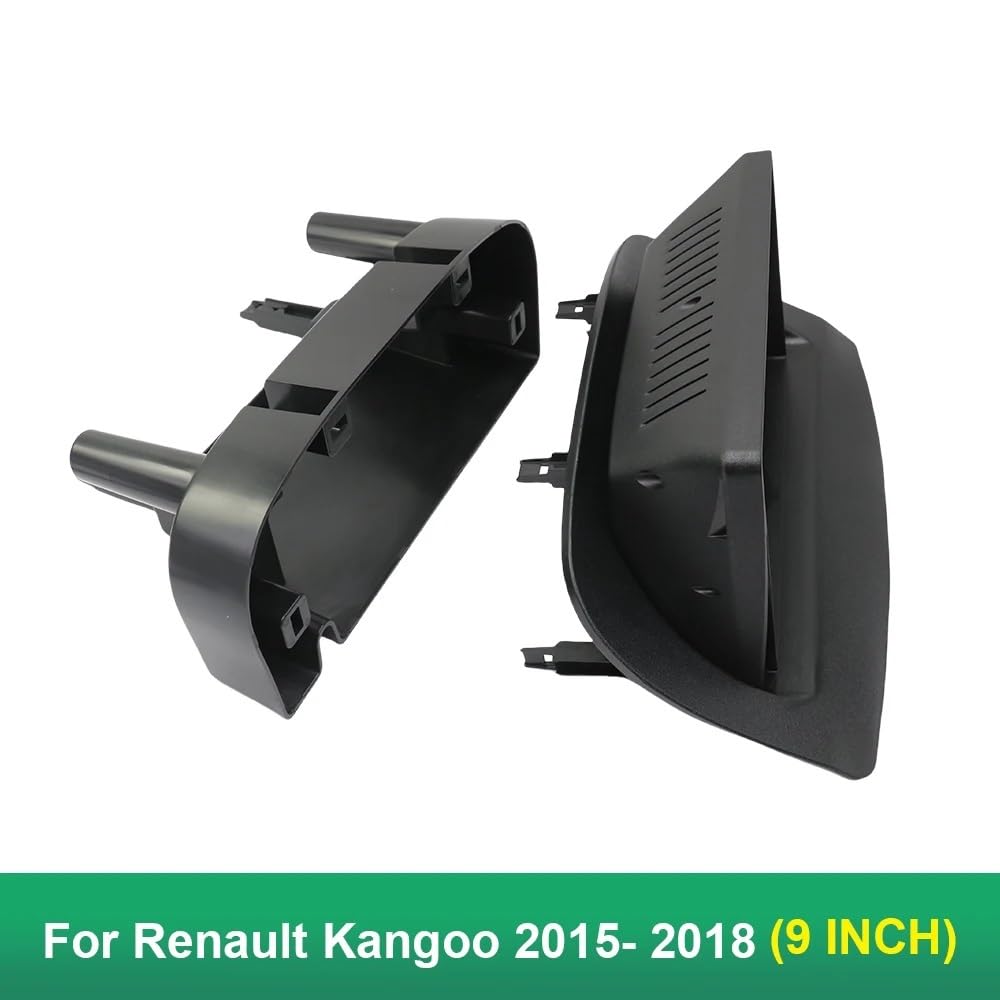 Cadre Façade Cache-Radio Façade autoradio 2 DIN 9 Pouces Compatible avec Renault Kangoo 2015-2018 (Cadre et Panneau d'installation pour DVD Double DIN) | Vehicle cables