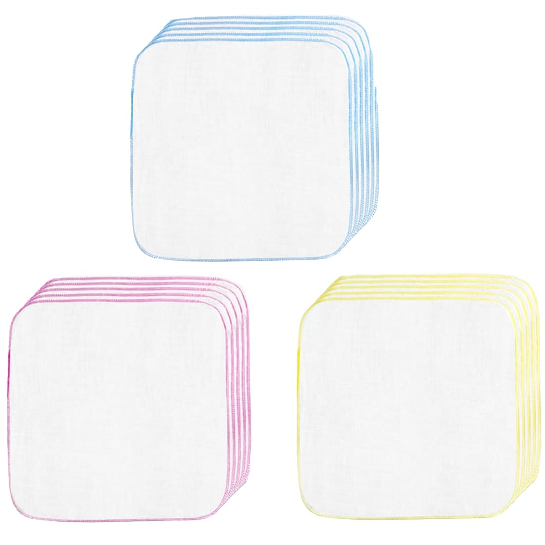 Débarbouillettes réutilisables pour bébé, 15 pièces petites mini-chiffons lavables en coton, débarbouillettes en flanelle monocouche en coton biologique, multicolores, 20 * 20 CM