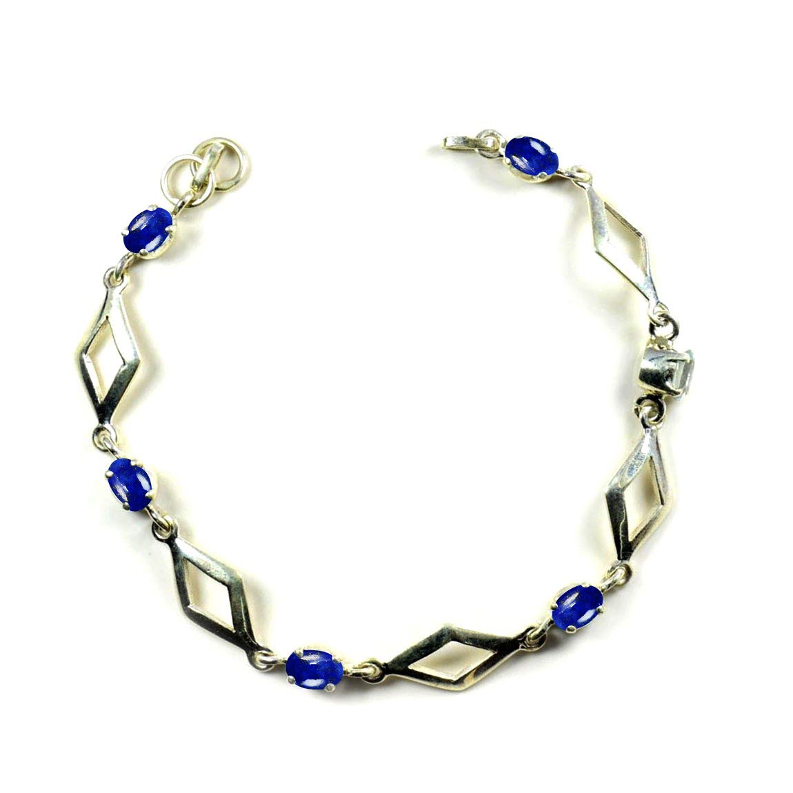 Elige tu color de piedras preciosas naturales pulseras de plata para mujer, joyería especial en estilo garra