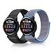 Produktbild GiiMos 2 Stück Armband Kompatibel mit Huawei Watch GT3 46mm/GT Runner/Watch 3/Watch3 Pro/GT2 46 mm/GT 2e Ersatz armbänder Nylon für Huawei GT2 Pro/Watch GT/GT Classic/Sport Active 22mm-Schwarz/Blau