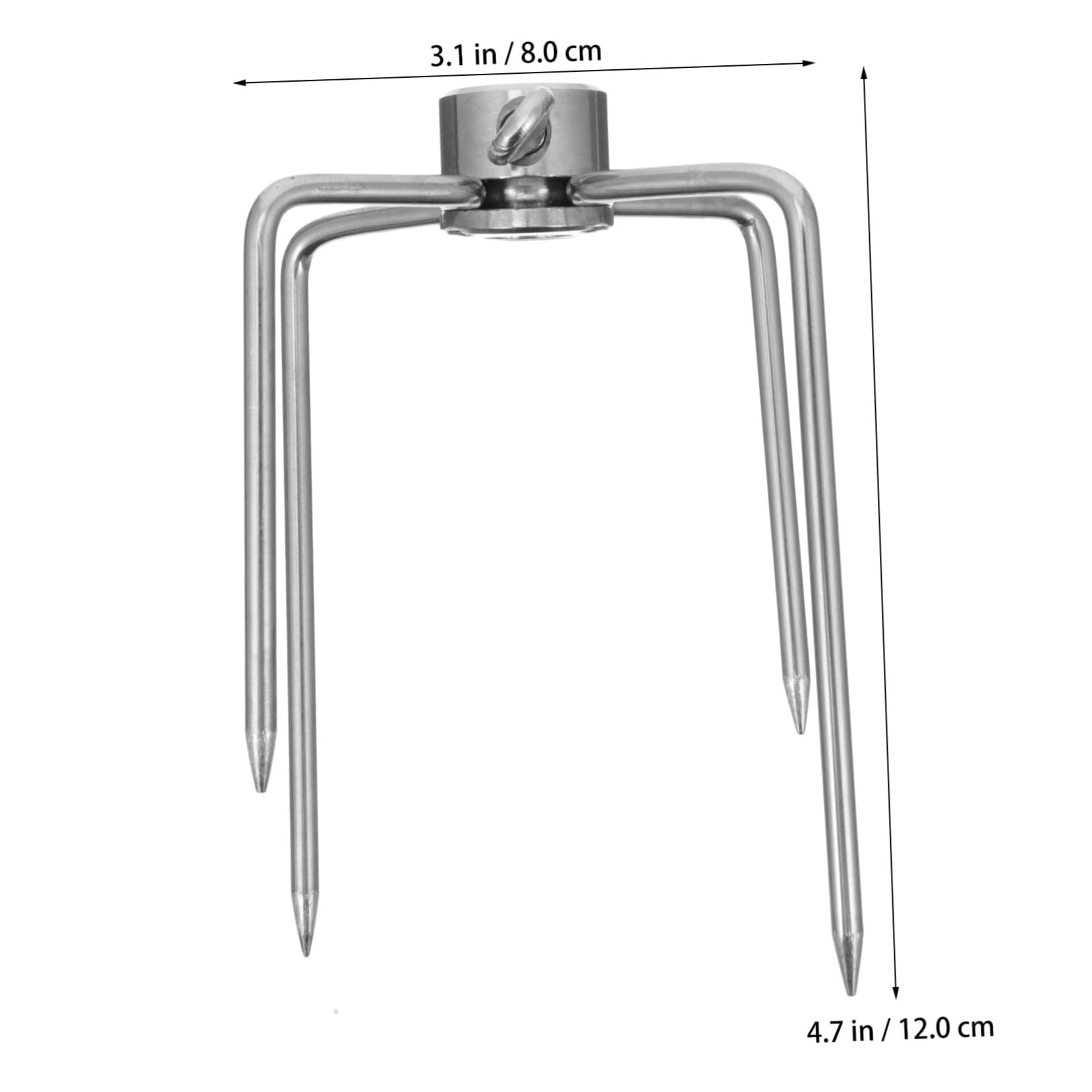 Didiseaon 2 piezas Tenedores para Barbacoa de Acero Inoxidable Tenedores para Asar Carne Resistentes y Duraderos Accesorios para Parrilla Rotativa Aptos para Plancha y Parrilla de Pescado