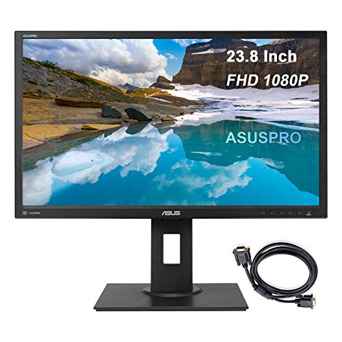 2020 Asus C624AQH 23.8 Inch LED Monitor| FHD (1920 x 1080) IPS Display| Built-in Stereo Speaker| VESA Mounting| Black£¨HDMI & D-Sub & DP & DVI-D Ports£+ NexiGo VGA Cable Bundle