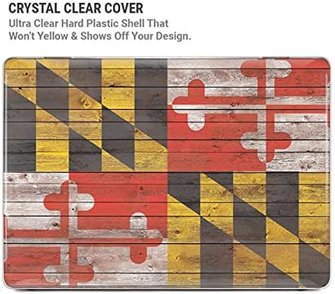 Skinit Case + Skin Compatible with MacBook Air 13in (2020) Originally Designed Maryland Flag Dark Wood Design