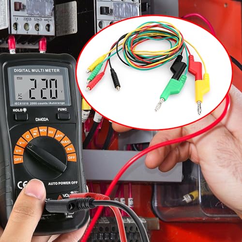 Image of Sumnacon 4mm Banana Plug to Magnetic Jumper Wires 5 Pcs Silicone Soft Flexible Magnetic Jumper Test Leads for Testing 30VAC 5A 20AWG Jumper Test Wires for HVAC,Thermostats,Sensors,Multimeter