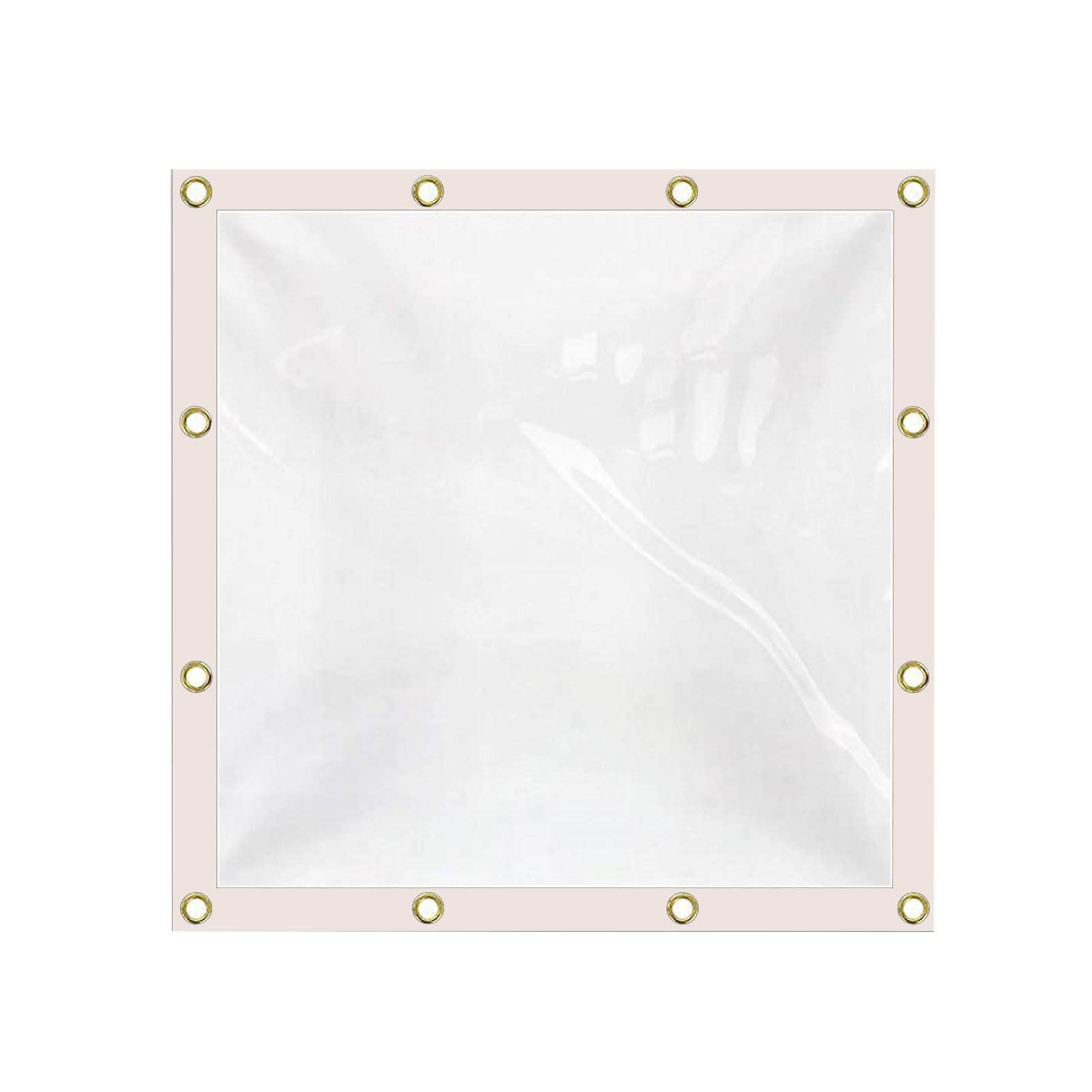 Pavillon-Vorhänge aus weichem Glas, transparent, mit Ösen, winddicht, transparent, Pergola-Seitenteile für Terrasse, anpassbare Größe, 6 x 2 m