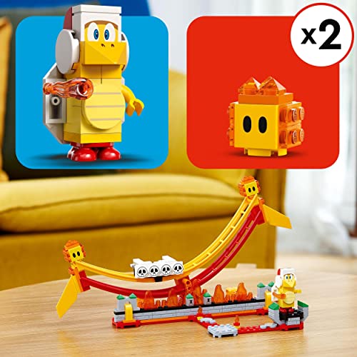 Super Mario Pack di Espansione Giro sull’Onda Lavica con Figure di Fuoco Bros e 2 Fiammetti, Gioco da Collezione da Abbinare allo Starter Pack 71416 - Lego - Immagine 1