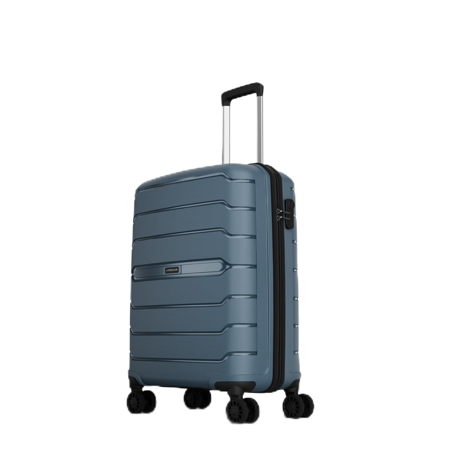 Aristocrat Liberty Cabin (Carry-On) Trolley Bag, 58Cm | Combination Lock | 8 Wheels | 3 Years International Warranty | Spanish Blue, Polypropylene (PP), Hard, Spinner Wheel