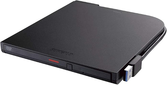 Buffalo DVSM-PTR8U3-BKA Portable DVD-ROM Compatible with USB3.2 Gen1