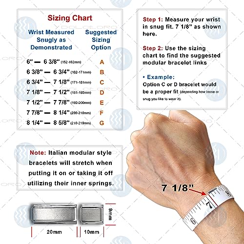 DO NOT RESUSCITATE Medical Alert ID Bracelet DNR for Women and Men - Stretchable Modular Charm Link - Stainless Steel - SELECT A SIZE3