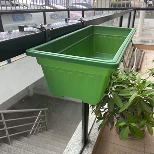 Artillen 2pcs Plant Hanger Wall Hooks Flower Window Box Planter Brackets Flower Box Holder for Mounting Railing Balcony Flower Pot Holding Bracket - Image 3