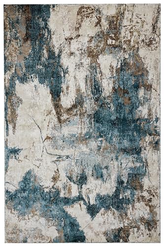Image of Super Soft Art Collection Abstract Modern Classical Design Carpets Highest Density Silk Carpets for Home Living Room Bedroom /Hall (3x5 Feet (90x150 cm) Multi Vintage D)