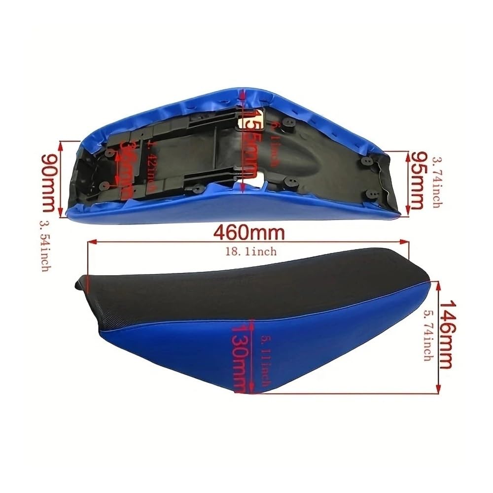Coprisella per moto sportiva Rosso Morbido Durevole Sedile Alto Ispessito Cuscino Di Ricambio Sedili In Schiuma Sella Copertura In PU Per Dirt Bike Pitbike CRF50 XR50 Nero