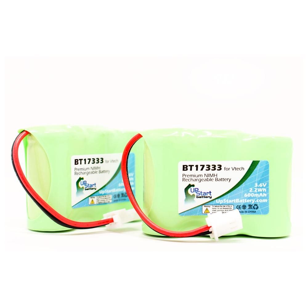 2X Pack - BT-17333 Battery for VTech CS5111, CS5121, CS5121-2, CS5111-2, CS5121-3, CS5211 Cordless Phones (600mAh, 3.6V, NI-MH)