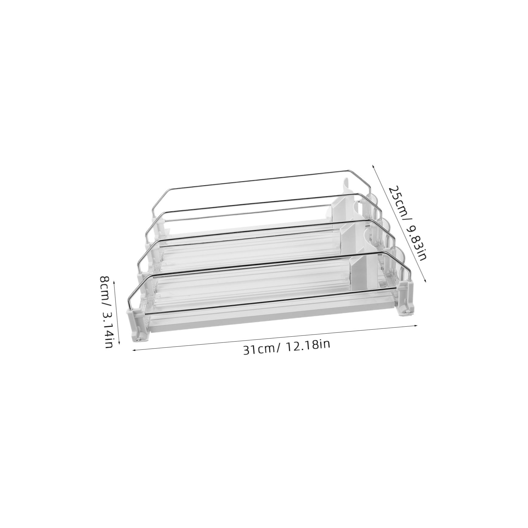 COLLBATH 1ensemble Organisateur De Boissons avec Pousseur Automatique pour Réfrigérateur Accessoire Pratique pour Canettes Et Bouteilles pour Magasins Et Cuisine