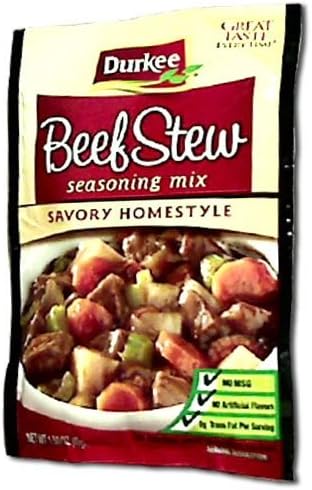 Durkee Beef Stew Seasoning Mix - 1.5 oz. packet, 18 per case