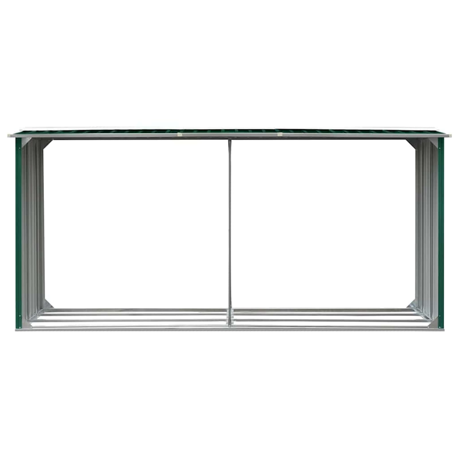 Tidyard Leñero de Acero Galvanizado con Estructura Estable y Diseño Inclinado para Mantener la Leña Seca y Ventilada Modelo YFXLRZJ-47086ES