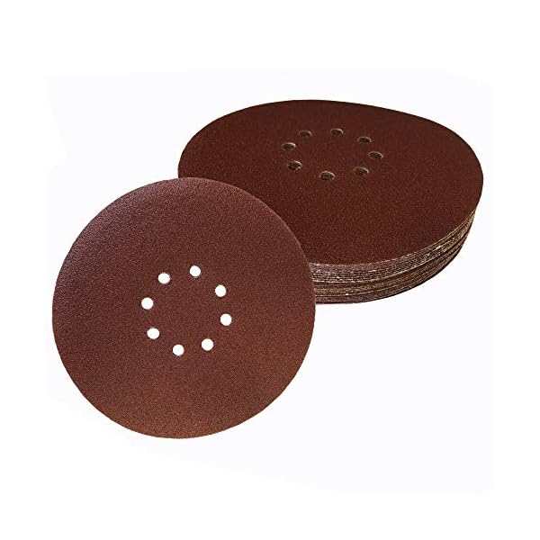 30 Stück Klett Schleifscheiben Ø225 mm / 8 Loch/je 5 x K 40/60 / 80/120 / 180/240 Grit for Multi-Sanders