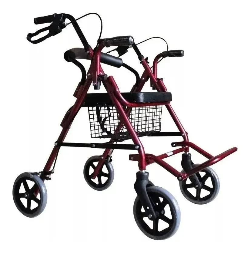 Andadera Rollator 2 en 1 Hibrida Silla De Traslado De...