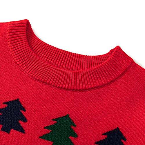 Image of HILEELANG Toddler Boy Girl Christmas Sweater Pullover Reindeer Elk Snowman Sweatshirts Tops