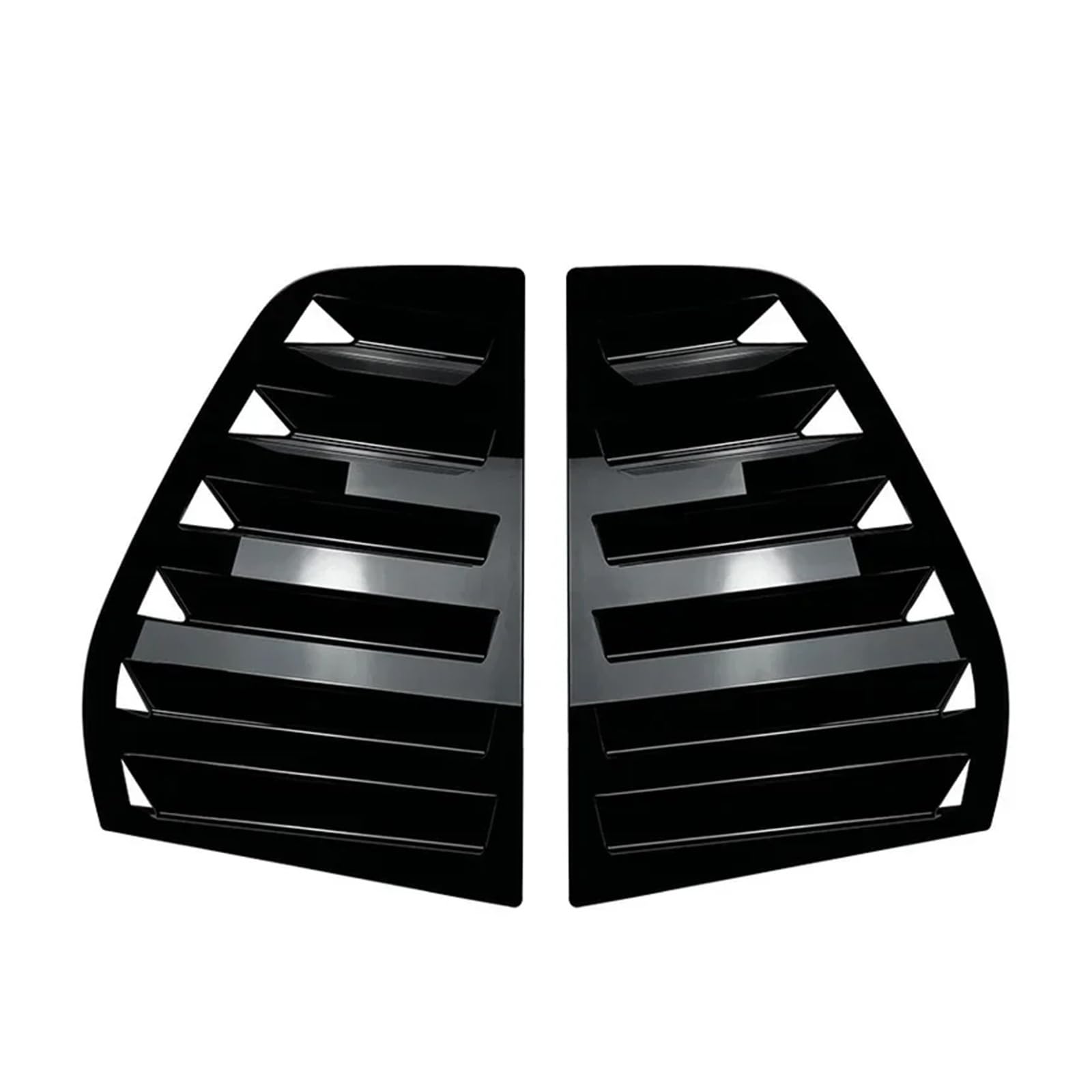 Carbon Look Car Rear Window Louver Side Shutter Cover Trim Sticker Vent Scoop Compatible for VW Compatible for Golf 5 MK5 2004-2008(Gloss Black)