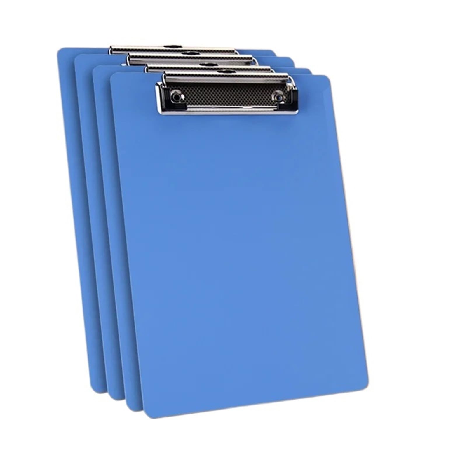 Hartplatten Klemmbrett 4 Stück A4-Klemmbrett mit Clip, dickes PP-Schreibbrett, sturzsicherer Projektordner for Büro, Schule, Krankenschwester, Heimgebrauch für loses Papier und Bürobedarf