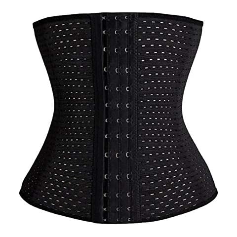 Greatangle-UK Women Slimming Corset Waist Trainer Cincher Body Beauty Shaper Postpartum Belly Band Underbust Tummy Control Belt, Black, S Cover