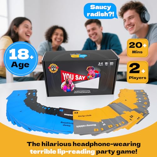 ATG You SAY I Speculation - 2026 New Sorry Board Game Lip Reading Party Fun Games for Adults, The Headphone Challenge TikTok Popular Card Game for 18+ Years Old (2+ Players) - image 2