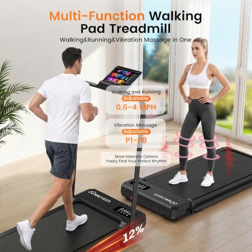 Image of ANCHEER Walking Pad with Incline - Under Desk Treadmill with Handle Bar