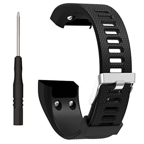 ZSZCXD Band for Garmin vivosmart HR+, Silicone Strap Replacement Wristband for Garmin vivosmart HR+ (No Tracker) (Black)
