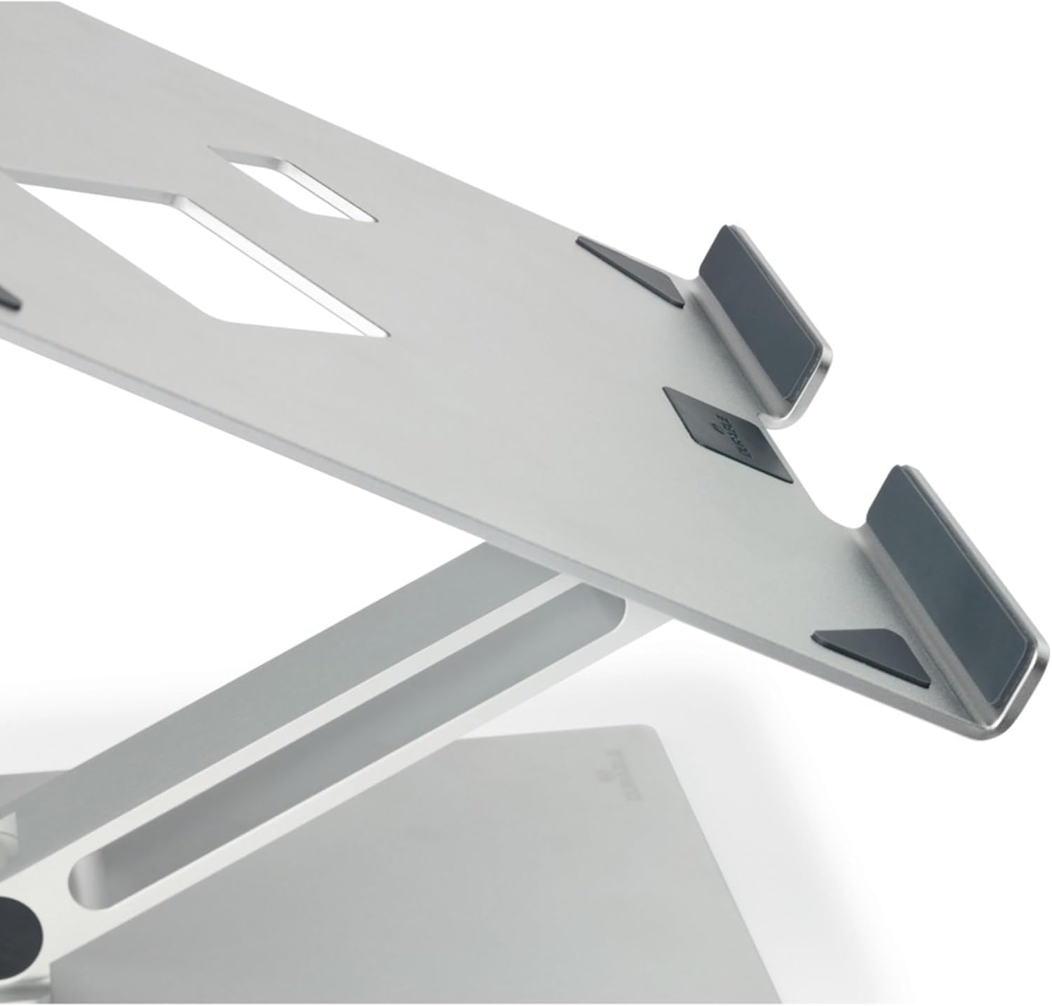 Durable Supporto Alza Notebook, Altezza e Angolo Visivo Regolabili, Pieghevole, Argento, 505023 | Per 10 - 17'', argento