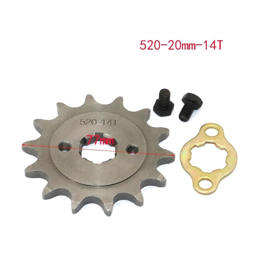 520 20 mm vorderes Motorritzel passend for Ho Lifan ZongS ATV Quad Dirt Pit Bike Buggy Motorrad(520-20mm-18T)