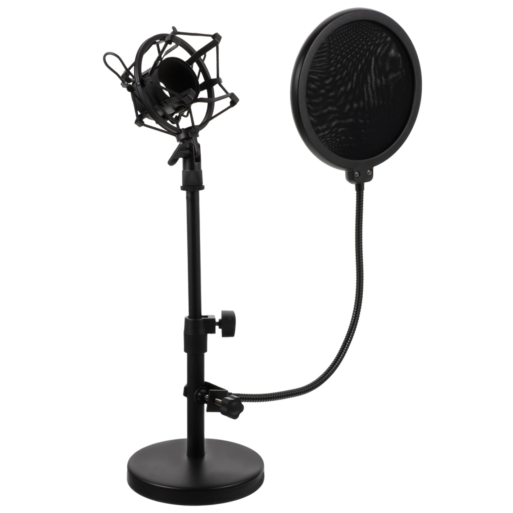UPKOCH Tischmikrofonständer Mit Verstellbarem Und Ausziehbarem Design Für Heimstudio Podcasts Und Live-auftritte Stabiler Stand Mit Dicker Basis Und Mikrofonclip Für Verschiedene Typen