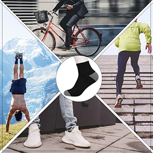 Coovan 12 Pairs Mens Cushion Ankle Socks Men 12 Pack Low Cut Comfort Breathable Casual Socks #TOP5