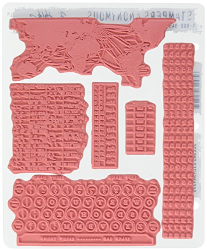 Stampers Anonymous Tim Holtz Cling Rubber Documented Stamp Set, 7