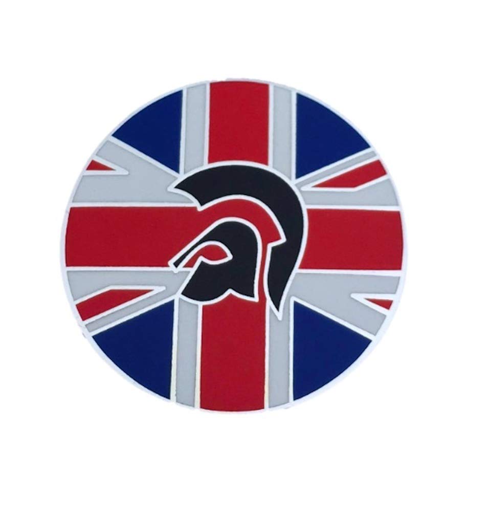 Badge Men's Blue White And Red Trojan Union Jack Enamel Pin Blue, Red And White